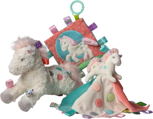 Vista 9 de Mary Meyer Set de regalo para bebé, juguetes blandos en caja, 3 piezas, Pebblesaurus