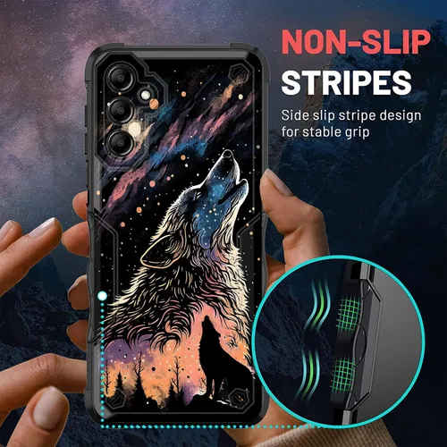 Vista 359 de Funda para Galaxy A14 5G, [Doble Capa][Protección contra Caídas de Grado Militar de 10 Pies] [Antideslizante] Funda Resistente a Prueba de Golpes