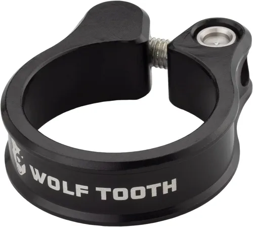 Vista 12 de Wolf Tooth Abrazadera de tija de sillín de aluminio 6061 mecanizado de precisión con perno autoalineable, agarre antideslizante ligero y seguro