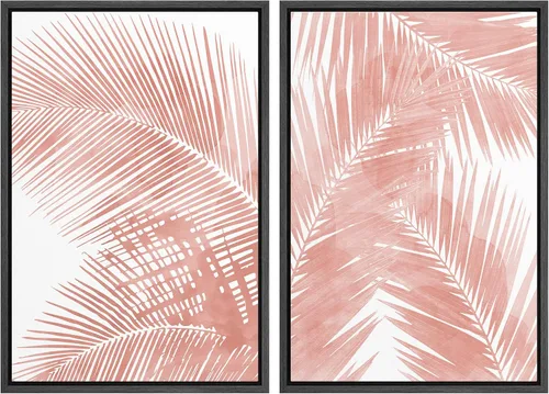 Vista 23 de SIGNWIN Lienzo enmarcado para pared, ilustraciones abstractas texturizadas en tonos beige terrosos, arte moderno, decorativo, contemporáneo