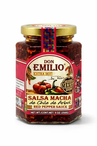 Vista 9 de Don Emilio Hot Chili Arbol Salsa Macha - Tarro prémium de 9 onzas Topping gourmet mexicano artesanal, aceite de chile de pimiento rojo crujiente