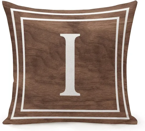 Vista 22 de Funda de almohada decorativa con diseño de letras blancas y monograma D, para sofá, dormitorio, automóvil, 16 x 16 pulgadas