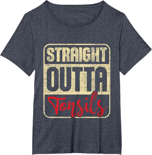 Vista 14 de Straight Outta Amígdalas - Camiseta de recuperación de cirugía de eliminación de amígdalas Asphalt Grey