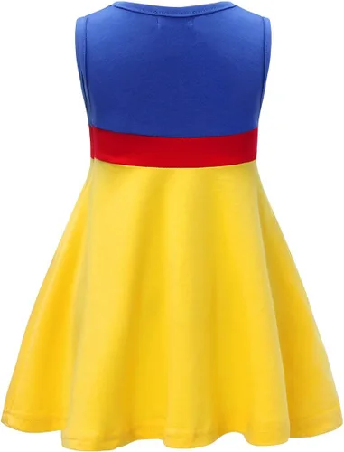 Vista 4 de Eledobby Snow White Costume for Girls Princess Dress Up Clothes Halloween Cosplay Outfits Fancy Birthday Party Dresses