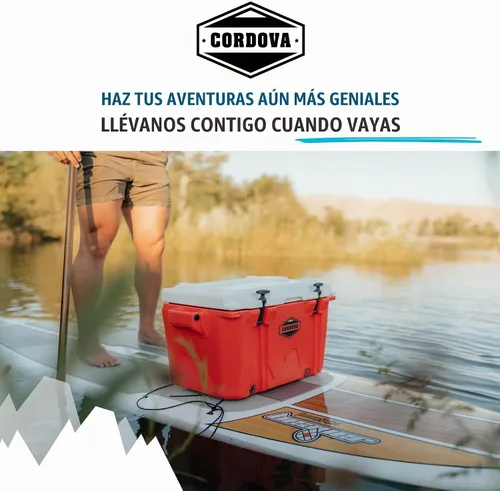 Vista 2 de Cordova Outdoors Basecamp Class - Enfriador duro con aislamiento, rotomoldeado, arenisca, 28 cuartos de galón Arenisca (2024)
