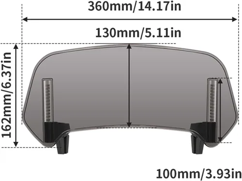 Vista 2 de para Yamaha para Mt07 para Mt09 para Mt10 para R1 para R3 para Fz6 Tmax530 para Tmax 500 para Xmax para Xj6 Xjr1300 para parabrisas Fz 6