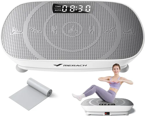 Vista 12 de MERACH Vibration Plate Exercise Machine, Whole Body Workout Equipment for Women, Bluetooth and Silicone Pedal, Vibration Plate with Auto Mode