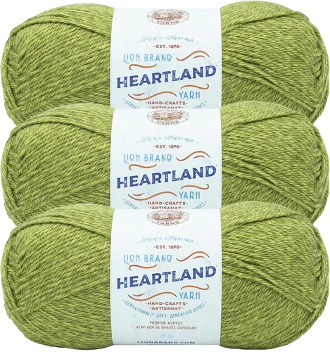 Vista 29 de Lion Brand Yarn Heartland Yarn, Hilo de Peso Medio para Tejer, Ganchillo y Manualidades, 1 Paquete, Great Smoky Mountains Grandes Montañas Humeantes