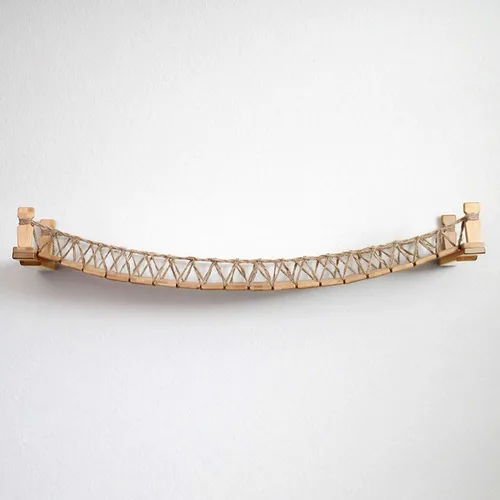 Vista 10 de CatastrophiCreations - Puente para gatos de 50 pulgadas montado en la pared, juguete para jugar y descansar, torre alternativa para mascotas