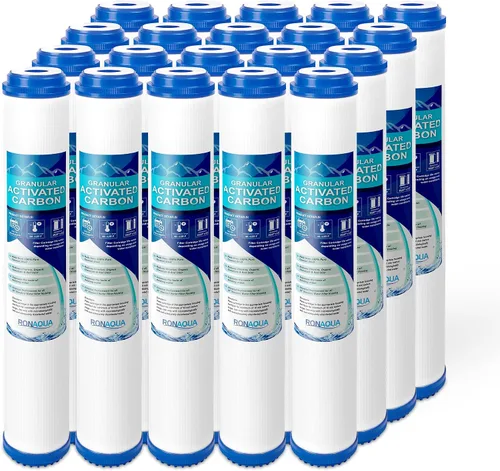 Vista 12 de Filtro de agua de carbón activado granular de cáscara de coco estándar para toda la casa, 20 x 2.5 pulgadas, se adapta a carcasas de 20 x 2.5