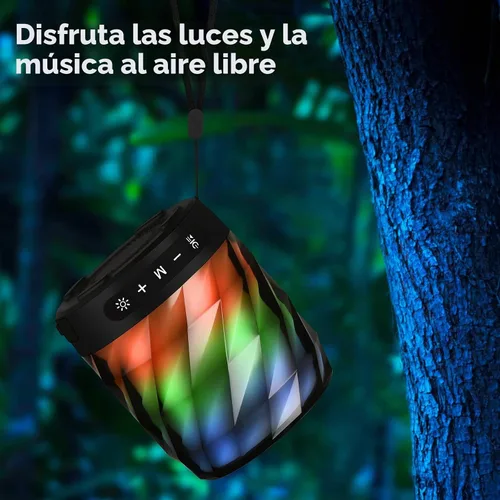 Vista 6 de LFS Altavoces Bluetooth - Altavoces inalámbricos portátiles de sonido premium de 20 W con TWS Bluetooth 5.0, luces LED, impermeables, tiempo
