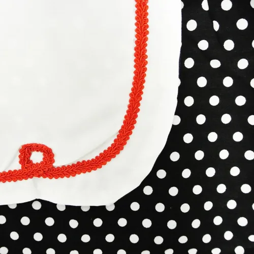 Vista 4 de Delantales de uniforme de cocina para mujer, negro, talla única de EE. UU