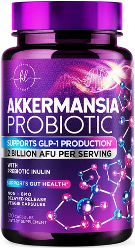 Vista 10 de Akkermansia Probiótico – 2 mil millones de AFU por porción – La mejor cepa para soporte de producción de GLP-1 con fibra prebiótica para la salud