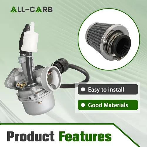 Vista 2 de ALL-CARB Carburador PZ19 de 50 cc, 70 cc, 90 cc, 110 cc, 125 cc, repuesto para ATV Dirt Bike Go Kart con filtro de aire