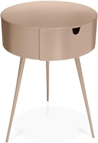 Vista 9 de Meridian Furniture Bali Collection Modern Mesita de noche contemporánea de metal duradero, 16 pulgadas de ancho x 16 pulgadas de profundidad x 23