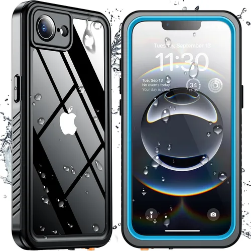 Vista 19 de SPIDERCASE Funda impermeable para iPhone 12 Pro Max, lente integrada y protector de pantalla, protección completa resistente, 12 pies, a prueba