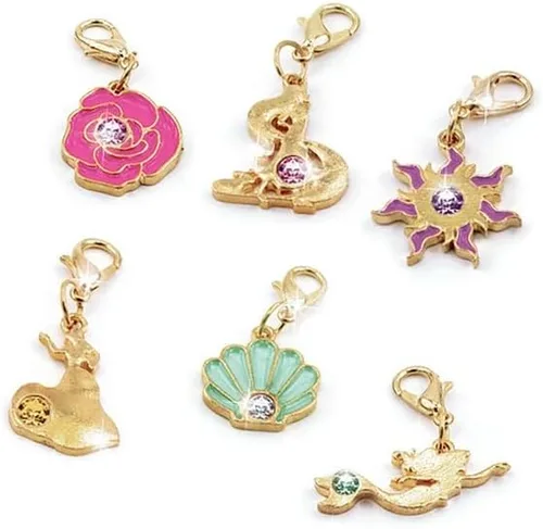 Vista 7 de Kit de joyería de sueños de cristal de princesa Disney de Make It Real - Set de cuentas y dijes de pulsera DIY con cristales Swarovski, incluye
