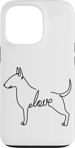 Vista 10 de Bull Terrier Love Bully Dog Love Single Line Art Sketch Case for iPhone 17