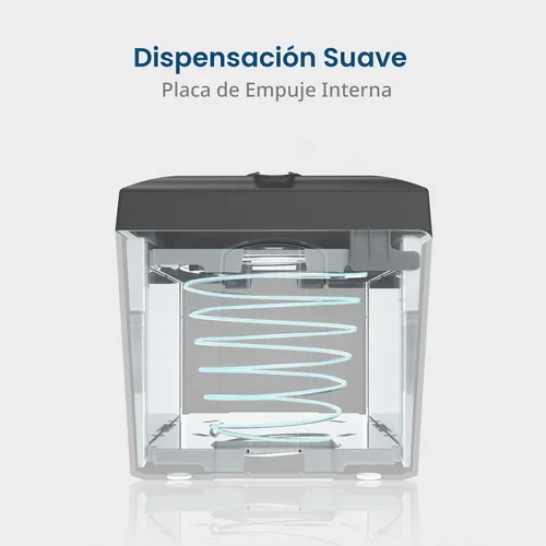 Vista 4 de Dispensador de servilletas de mesa negro 8"x6.1"x6.5