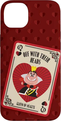 Vista 15 de Disney Carcasa para iPhone 17, diseño de villanos, la reina de corazones con sus cabezas, color rojo