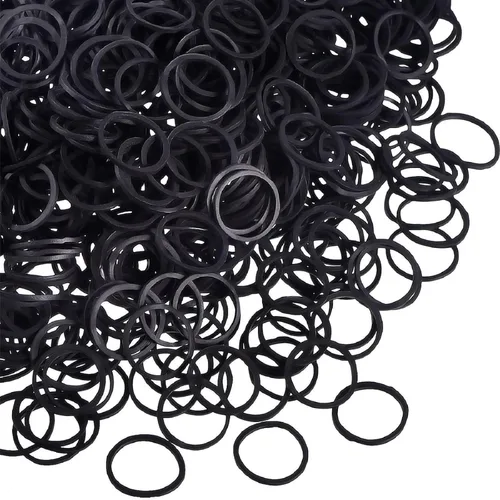Vista 12 de Hicarer 1000 mini bandas de goma bandas elásticas suaves para peinados de cabello (1.5 cm, transparente)