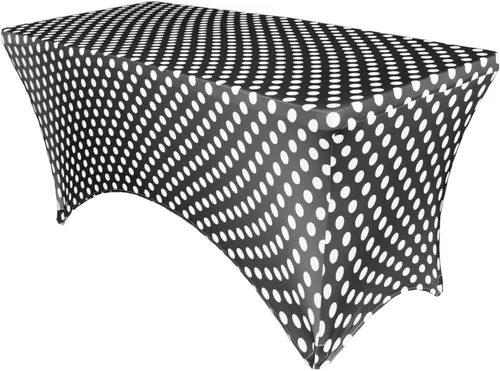 Vista 21 de YOUR CHAIR COVERS - Fundas rectangulares de elastano para mesas de 4 pies, manteles ajustados para eventos de boda, decoraciones de patio, tela Negro
