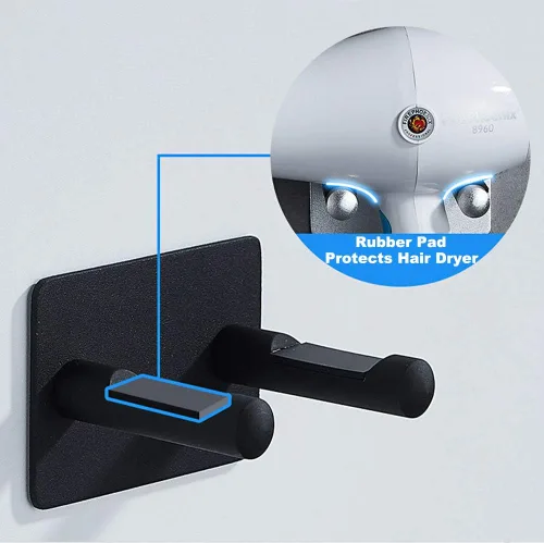 Vista 5 de Dyson Soporte para secador de pelo Soporte de montaje en pared Aleación de aluminio con soporte de enchufe para Dyson