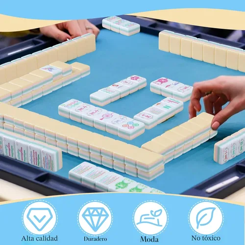 Vista 7 de Simgoing 160 Pcs American Mahjong Tiles Engraved, Stylish, Champagne Champán