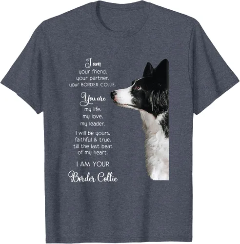 Vista 63 de Funny I Am Your Friend Your Partner Your Border Collie - Camiseta de regalo, Negro, S