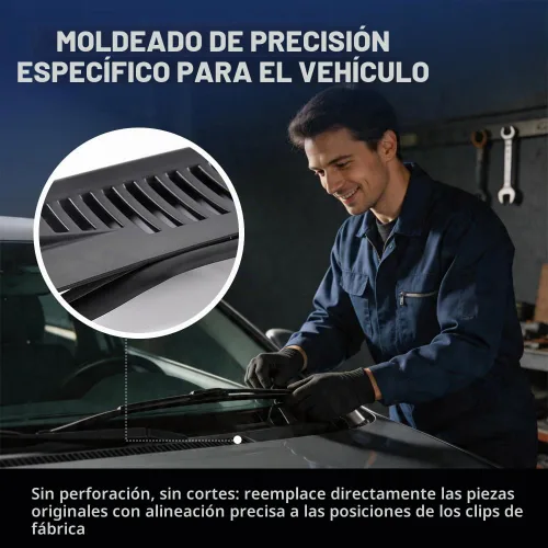 Vista 8 de PIT66 2 piezas, panel de rejilla de ventilación para limpiaparabrisas compatible con 99-04 Ford Mustang GT SVT