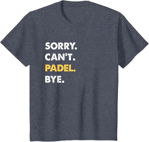 Vista 64 de Sorry Can't Padel Bye Funny Camiseta de Padel, Negro