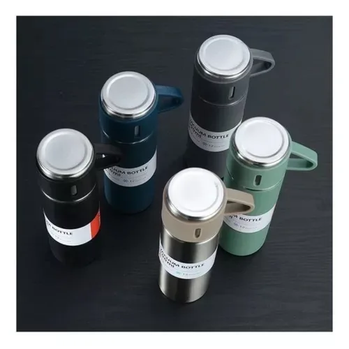 Vista 3 de Set De Termo Acero Inoxidable Con Tazas