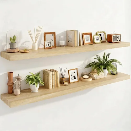 Vista 20 de IAE Estantes flotantes de pared de 16 pulgadas, estantes de baño montados en la pared, estante invisible, estantes de cocina flotantes, estante