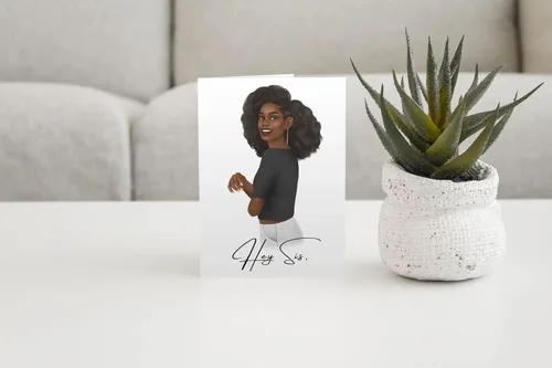 Vista 2 de Tarjetas de felicitación de hermandad de hermandad - Caja de 12 tarjetas con sobres (negro y blanco)