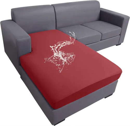 Vista 48 de hyha Fundas de cojín impermeables para sofá, funda elástica para asiento de sofá para perro, lavable, antideslizante, impermeable, fundas de cojín