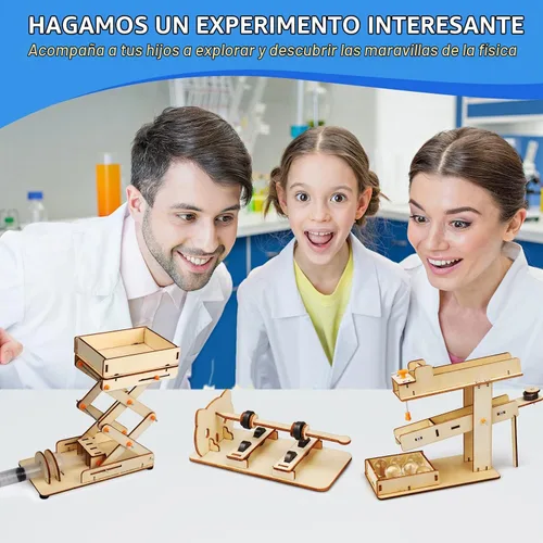 Vista 5 de Poraxy Kits STEM 6 en 1 para niños de 8 a 10 años, proyectos de experimentos educativos de construcción científica de 8 a 12 años, rompecabezas