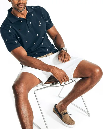 Vista 2 de Nautica Men's Classic Fit Printed Performance Deck Polo