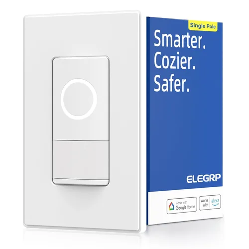 Vista 15 de ELEGRP Interruptor inteligente con sensor de movimiento, interruptor de luz Wi-Fi de 3 vías de 2.4 GHz, compatible con Alexa y Google Assistant