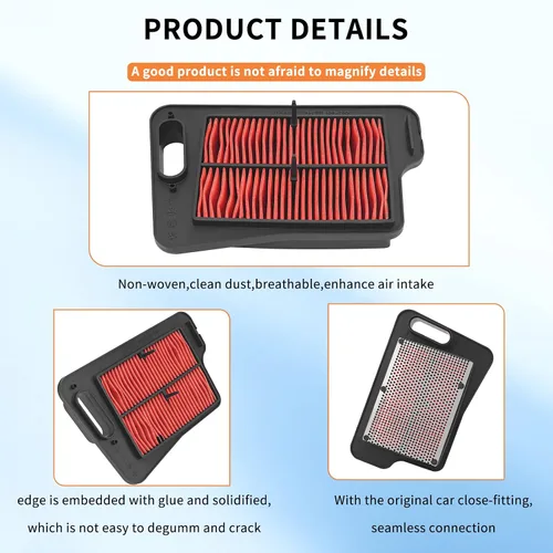 Vista 8 de AHL Filtro de aire 13781-05H00-000 compatible con SUZUKI AN400 BURGMAN 2007-2017/AN400 Burgman (ABS) 2011-2012/AN400 Z Burgman Executive (ABS)