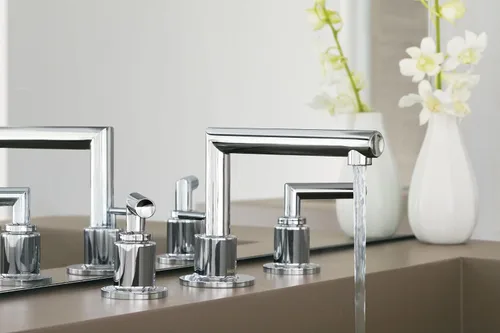Vista 2 de Moen TS43002BN Arris - Kit de grifería de baño de 8.0 in (8 pulgadas), requiere válvula, níquel cepillado
