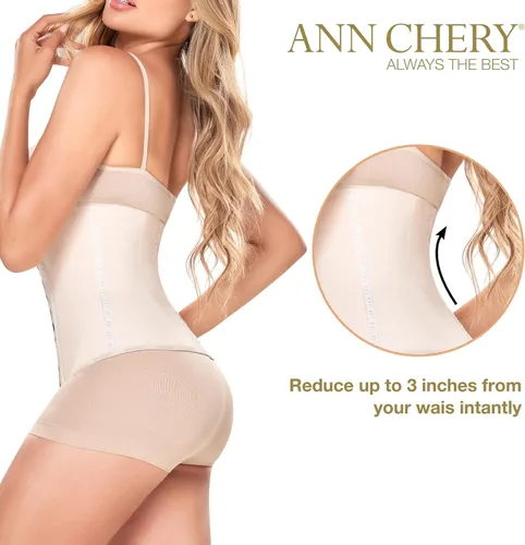 Vista 3 de Ann Chery Corsé entrenador de cintura para pérdida de peso para mujer, cincha de cintura colombiana, moldeador de cuerpo de látex de 3 ganchos