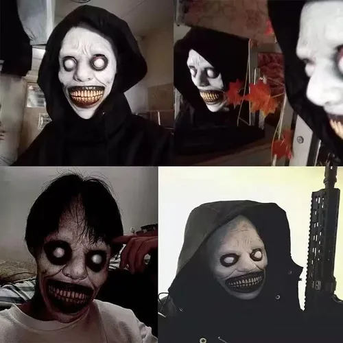 Vista 7 de Máscara aterradora de Halloween para adultos, realista y duradera, de látex natural, espeluznante, máscara de terror para fiesta de cosplay
