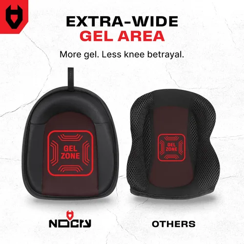 Vista 6 de NoCry Rodilleras de suelo para hombres con gel extra ancho y cojín de espuma gruesa — Rodilleras de cuero antideslizantes seguras para suelos