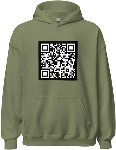 Vista 10 de NG Fuck You Funny Scannable QR Code - Sudadera con capucha unisex QRCode Negro