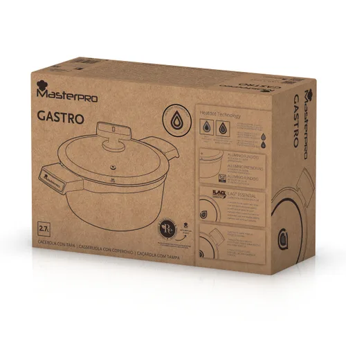 Vista 4 de Cacerola Con Tapa Masterpro GASTRO REECO MP Negro