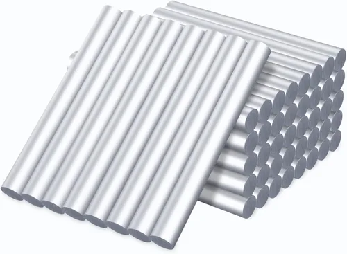 Vista 11 de Manarty Barra de pegamento termofusible roja ladrillo, 48 unidades de 0.27" de diámetro x 4" de largo, barras de pegamento termofusible mini de Rojo