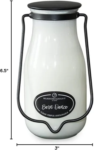 Vista 8 de Milkhouse Candle Company, Colección Creamery Glow - Vela perfumada de soja: Vela de lechera, Barn Dance, 14 oz