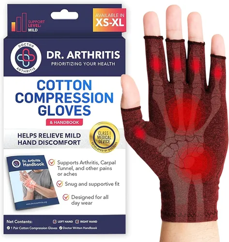 Vista 11 de Doctor Developed Compression Gloves for Women and Men, Open-Finger Arthritis Gloves, Typing Gloves, Arthritis & Carpal Tunnel