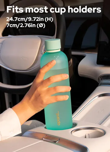 Vista 7 de Opard Botella de agua delgada de 27 onzas, botella de agua de plástico apta para lavavajillas, sin BPA, parte superior con rosca a prueba de fugas