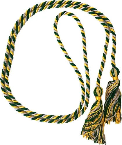 Vista 95 de Cordón de honor de graduación para graduaciones universitarias, escuela secundaria y más duradero y brillante (oro antiguo) - Paquete de 10